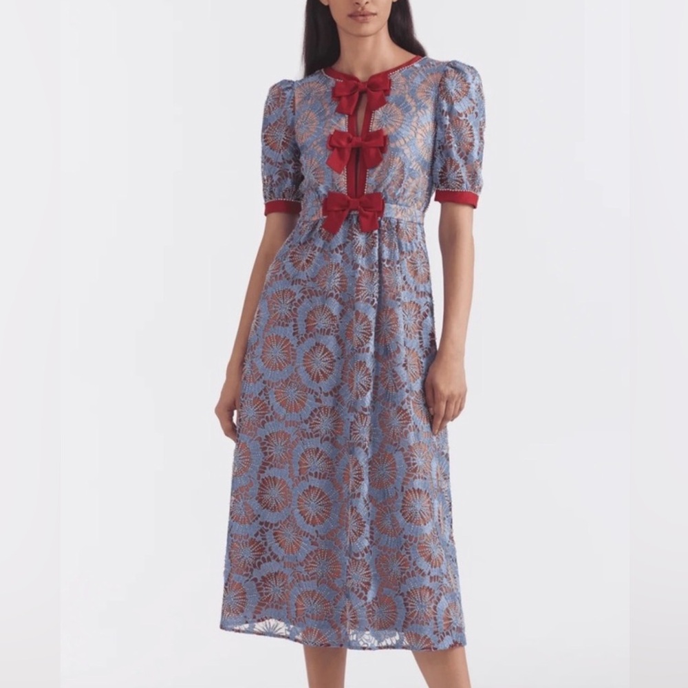 NWT beaded lace Saloni Jamie C dress